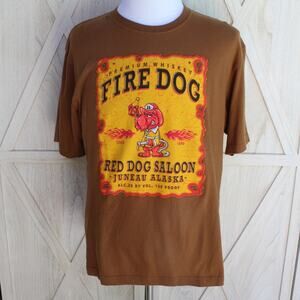 Red Dog Saloon Short Sleeve Graphic Tee Shirt Large Juneau Alaska